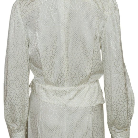 Isabel Marant Robe Romina Dress V Neck White Printed NWT S 36 - Picture 6 of 7